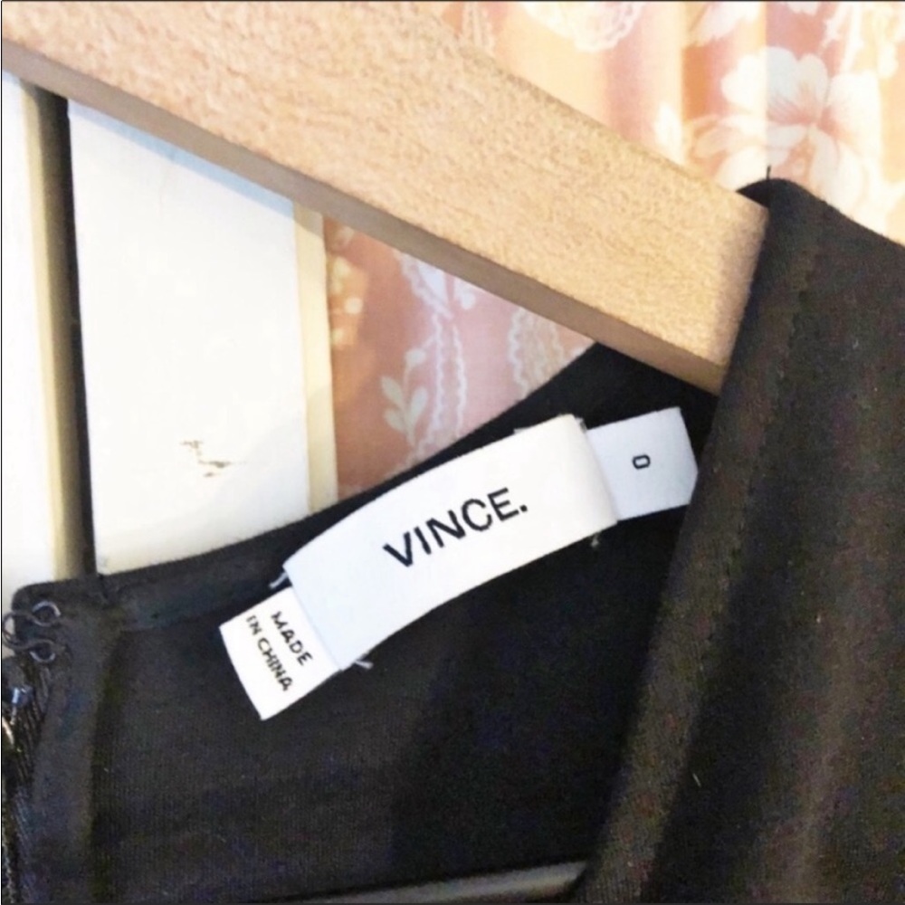 Vince. Black drop waist sleeveless dress size 0 - Picture 4 of 13